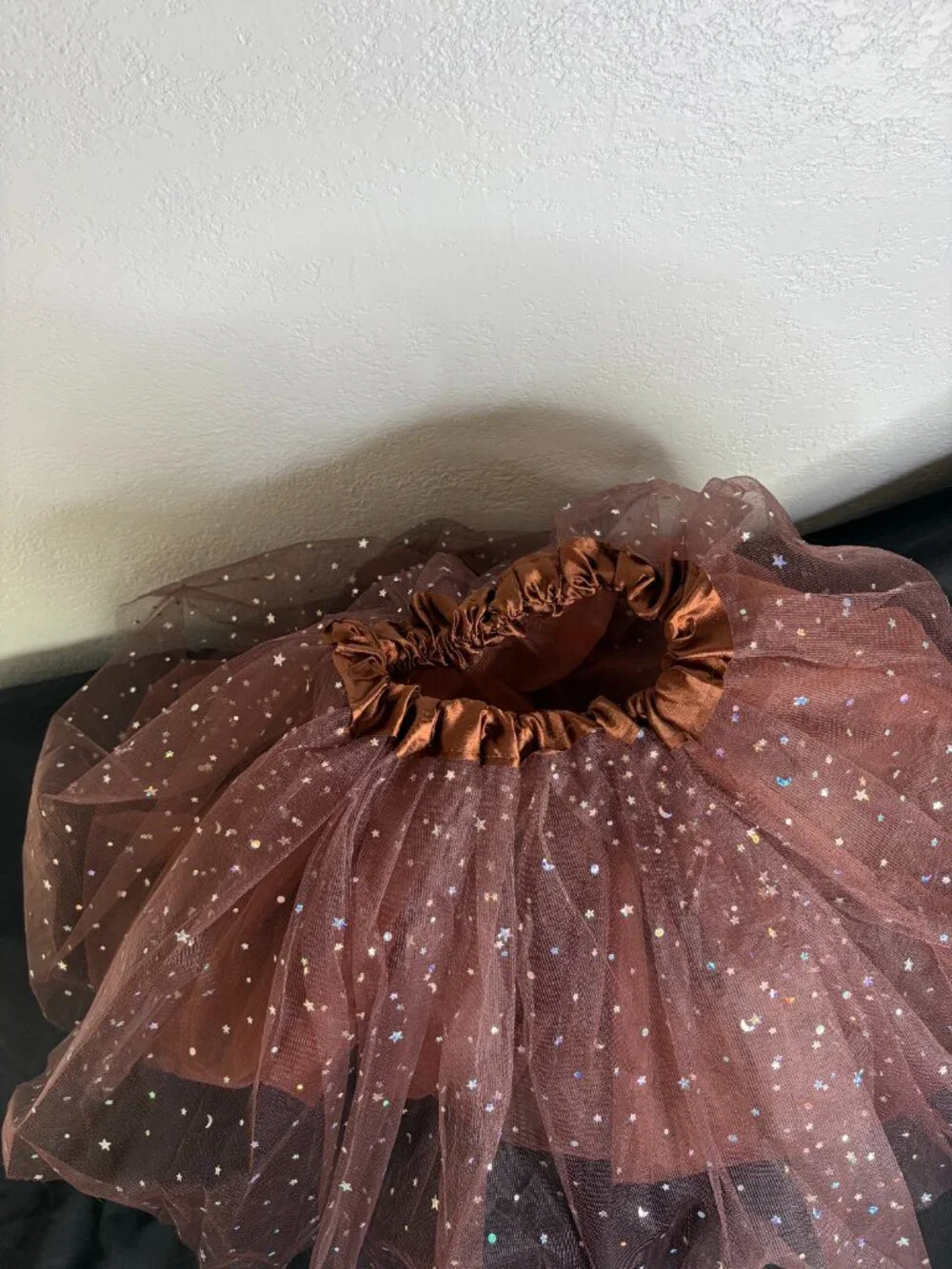 Brown Sparkle Tulle Costume Tutu Skirt OS Kids